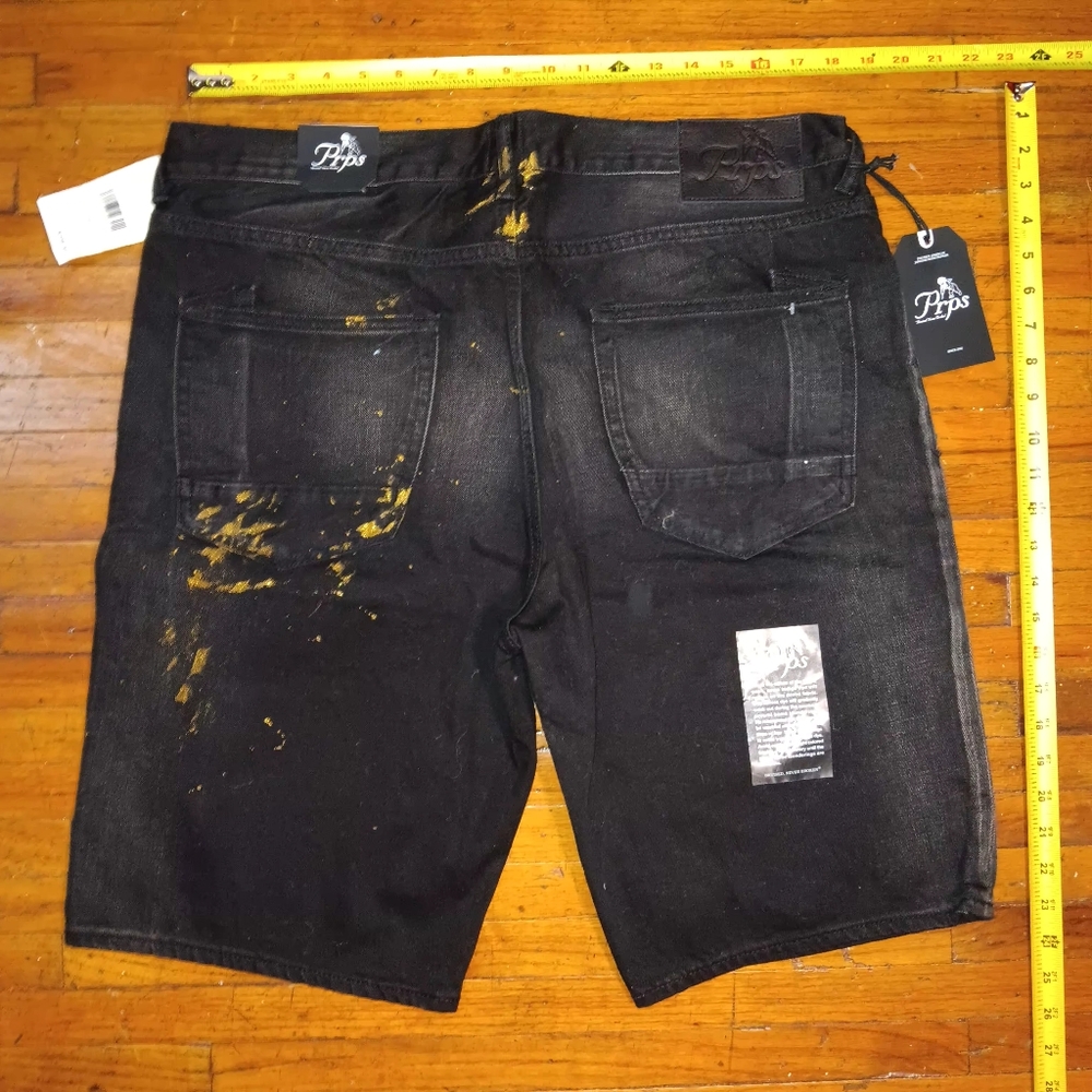 Men's Black Jeans Shorts - Picture 5 of 5